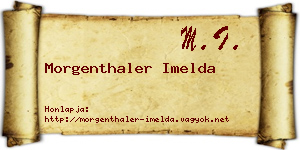 Morgenthaler Imelda névjegykártya
